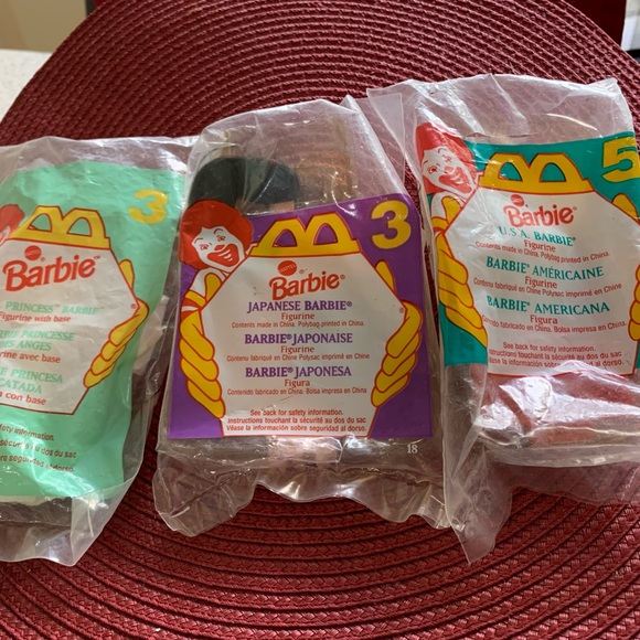 McDonald’s Barbie Happy Meal Toy Lot (3) Princess, Lifeguard & Japanese 1995&96 - Picture 5 of 12